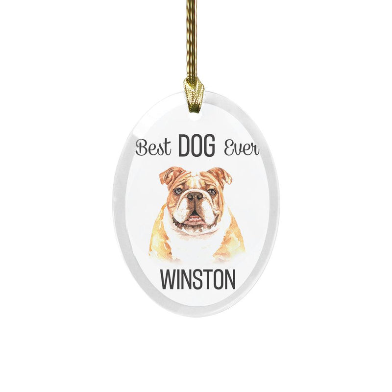 Personalized Choose Your Dog Best Dog Ever Christmas Ornament -