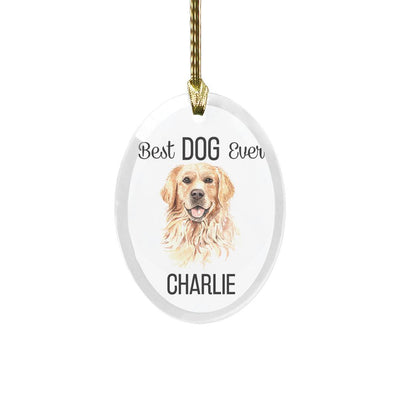 Personalized Choose Your Dog Best Dog Ever Christmas Ornament -