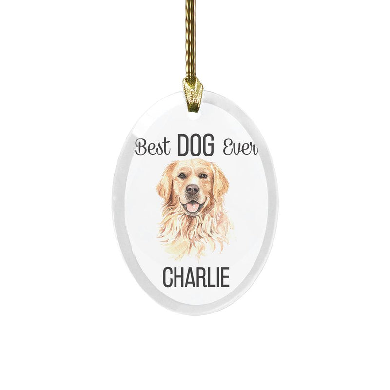 Personalized Choose Your Dog Best Dog Ever Christmas Ornament -