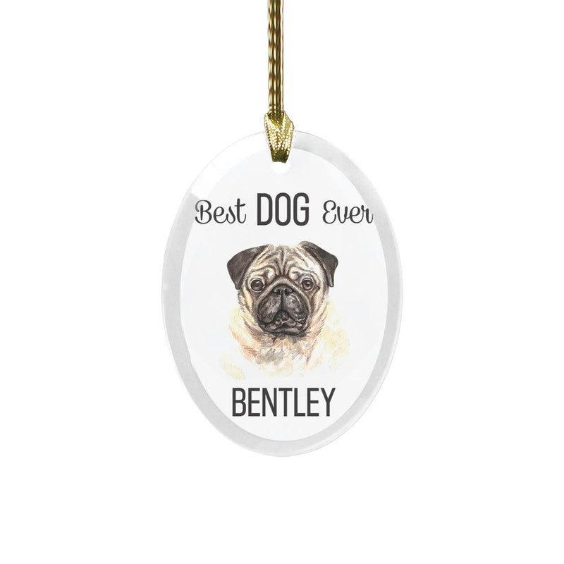 Personalized Choose Your Dog Best Dog Ever Christmas Ornament -