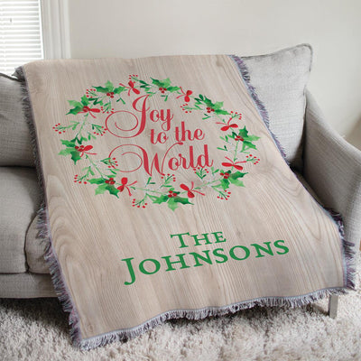 Personalized Joy to the World Throw -
