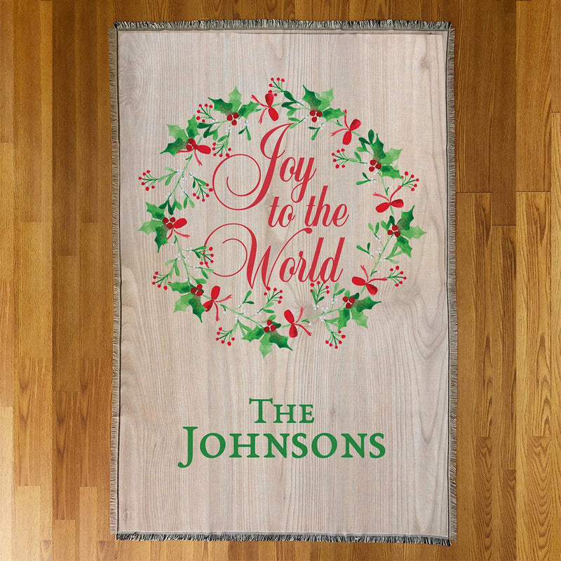 Personalized Joy to the World Throw -