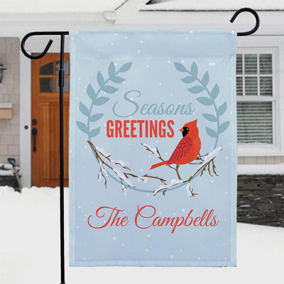 Personalized Cardinal Garden Flag - Print One Side
