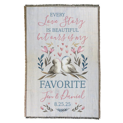 Personalized Every Love Story Is Beautiful Afghan Throw -