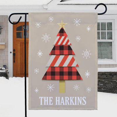 Personalized Christmas Tree Cream Garden - Print One Side