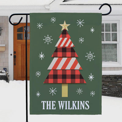Personalized Christmas Tree Green Garden - Print One Side