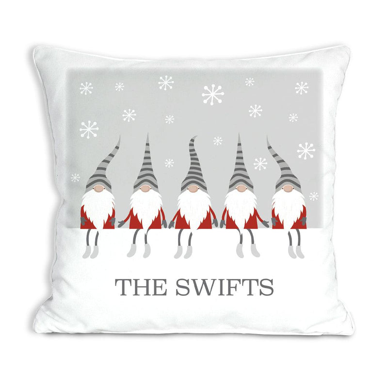 Personalized Gnome Family Throw Pillow -