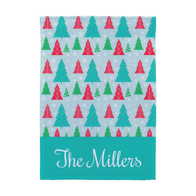 Personalized Christmas Trees Garden Flag -