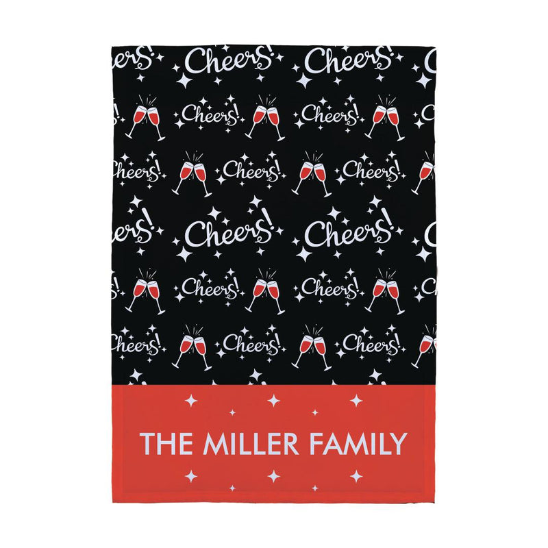 Personalized Christmas Cheers Garden Flag -