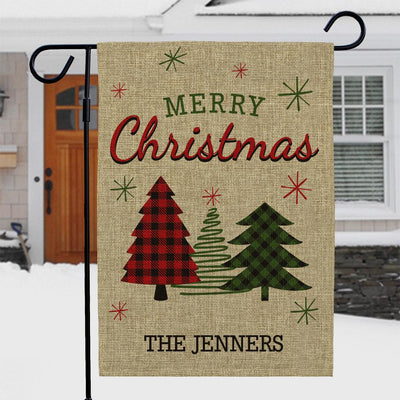 Personalized Merry Christmas Garden Flag -