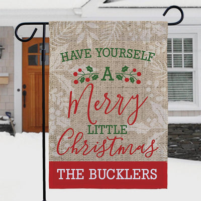 Personalized Have Yourself a Merry Little Christmas Garden Flag -