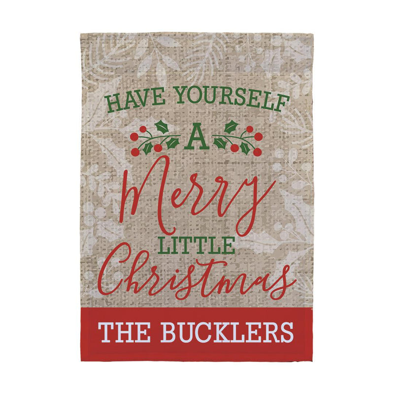 Personalized Have Yourself a Merry Little Christmas Garden Flag -