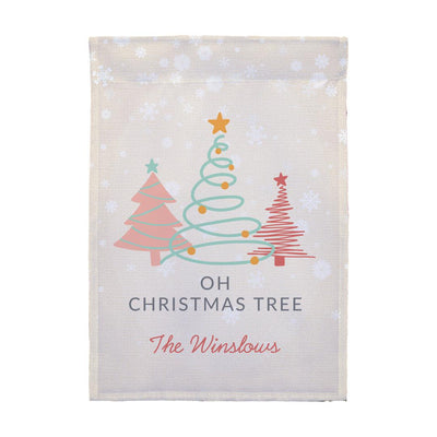 Personalized Oh Christmas Tree Garden Flag -