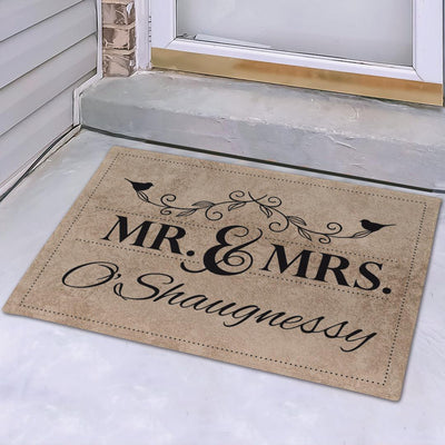 Personalized Mr & Mrs Tan Doormat -
