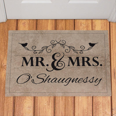 Personalized Mr & Mrs Tan Doormat -