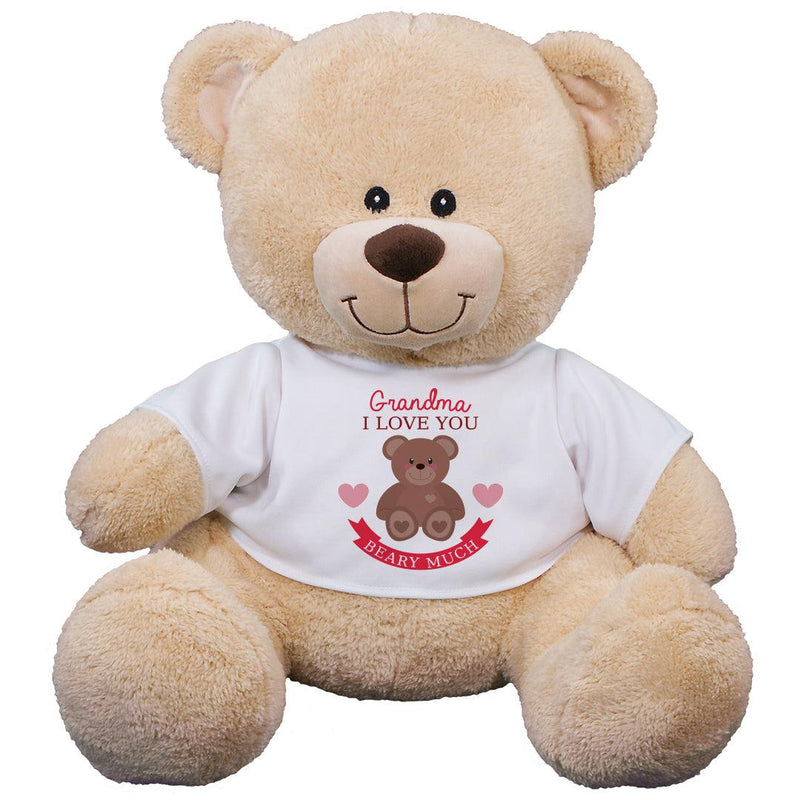 Personalized Name I Love You Beary Much Stuffed Sherman Bear -