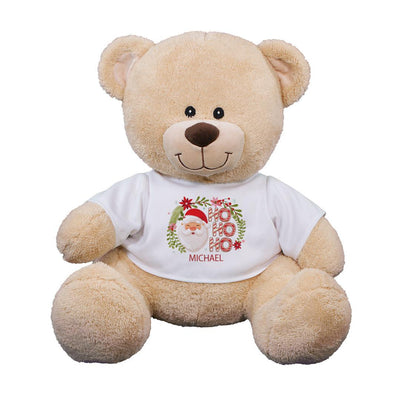 Personalized Wreath HOHOHO Plush Sherman Bear -