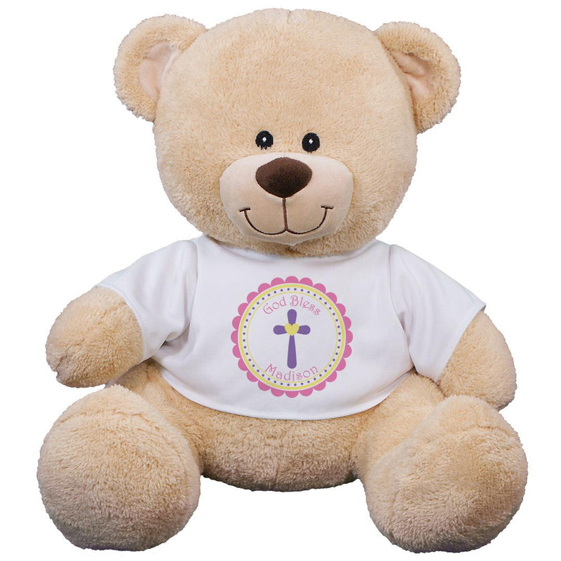 Personalized Name God Bless Stuffed Teddy Bear -