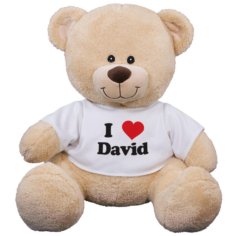 Personalized Name I Love You Teddy Bear -