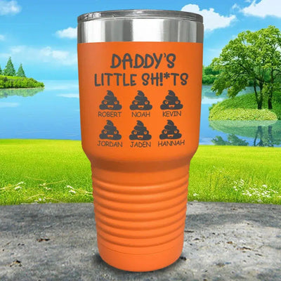 Personalized Daddy's Little Sh^t With Child Names Engraved Tumblers -  - Lazerworx