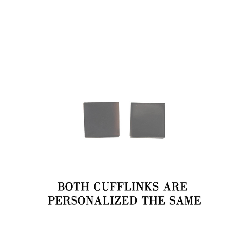 Personalized Square Cufflinks - Silver