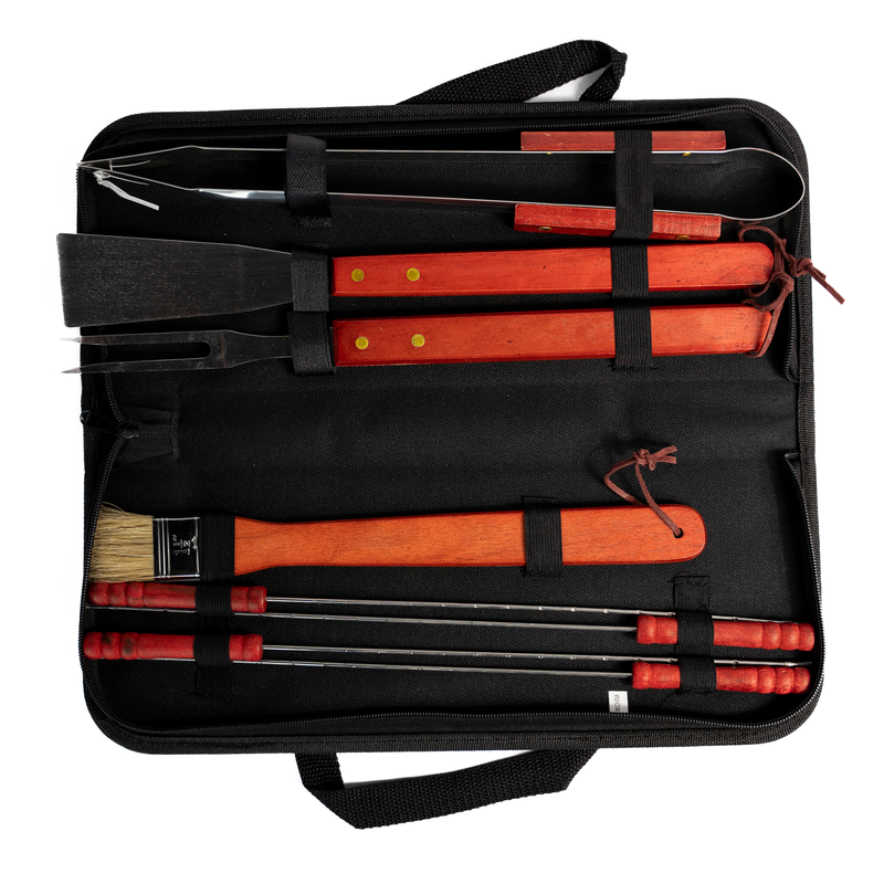 Personalized BBQ Set with Bag - Redwood