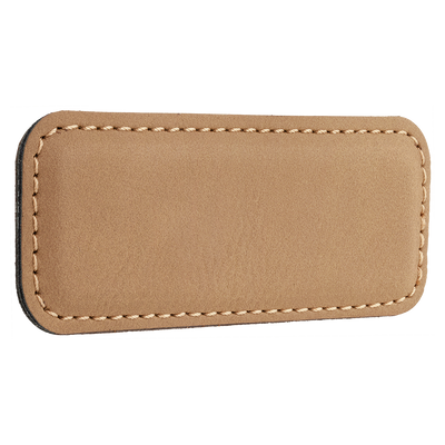 Personalized Vegan Leather Badge with Magnet -