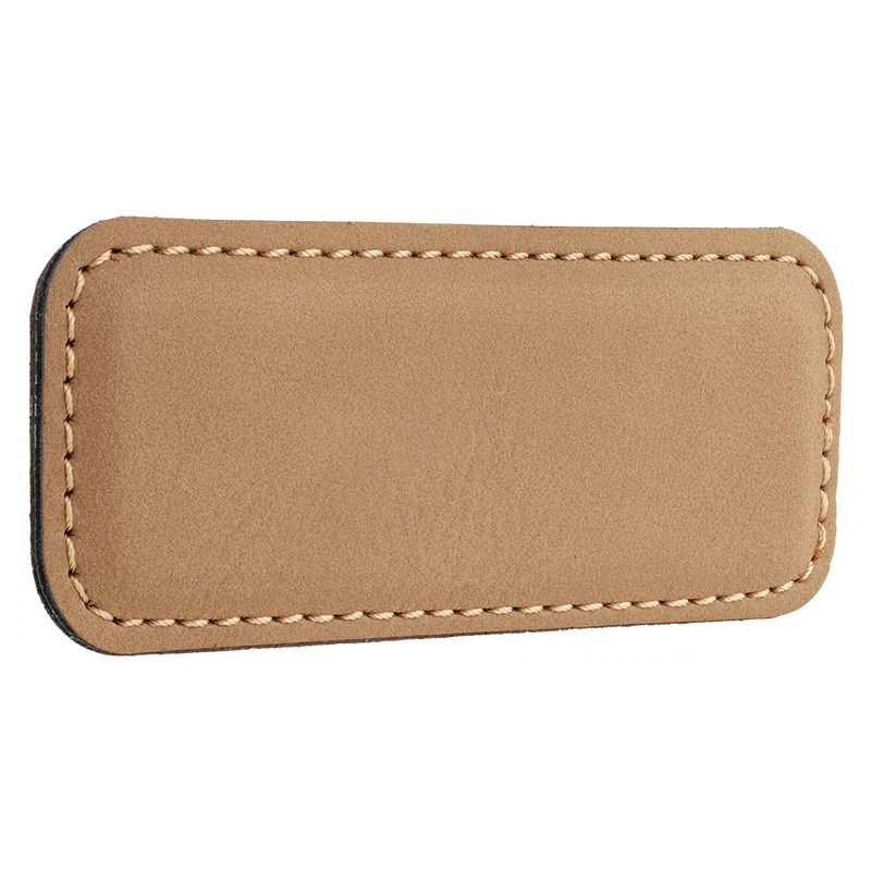 Personalized Vegan Leather Badge with Magnet -