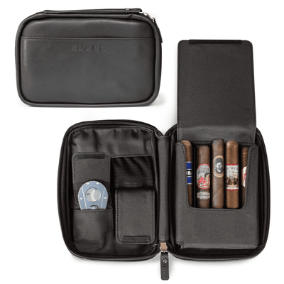 Flint Travel Leather Cigar Case -
