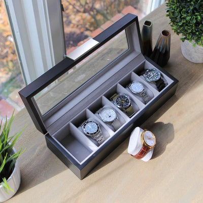 Modern Clip Watch Box - 6 Slot -