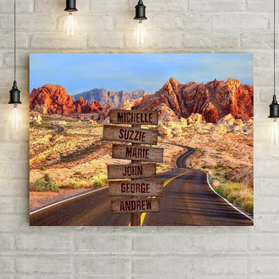 Personalized Desert Road Premium Canvas -