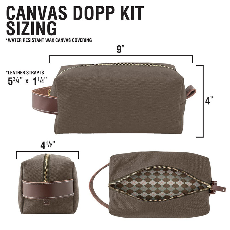 Personalized Embroidered Name Canvas Dopp Kit -