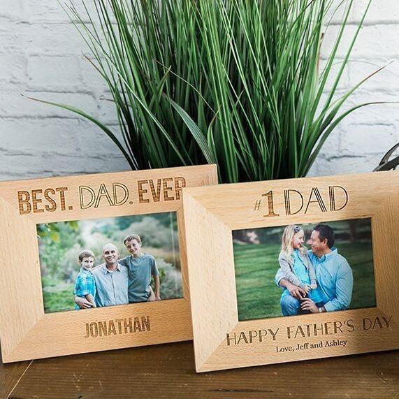 Personalized Wooden Picture Frames for Dad -