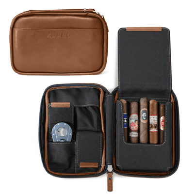 Flint Travel Leather Cigar Case -