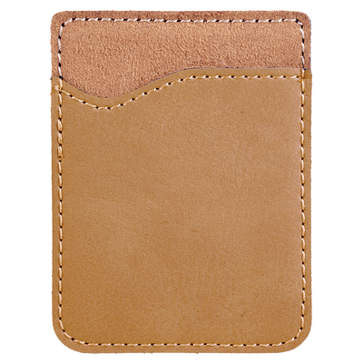 Personalized Leather Phone Wallets - Light Brown - Completeful