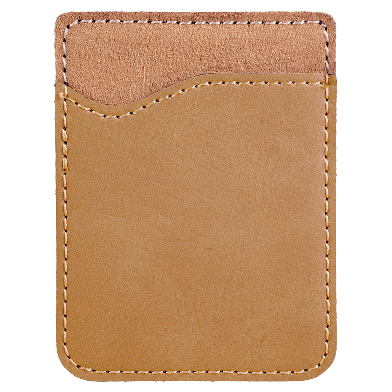 Personalized Leather Phone Wallets - Light Brown - Completeful
