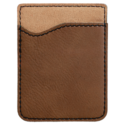 Personalized Leather Phone Wallets - Dark Brown - Completeful