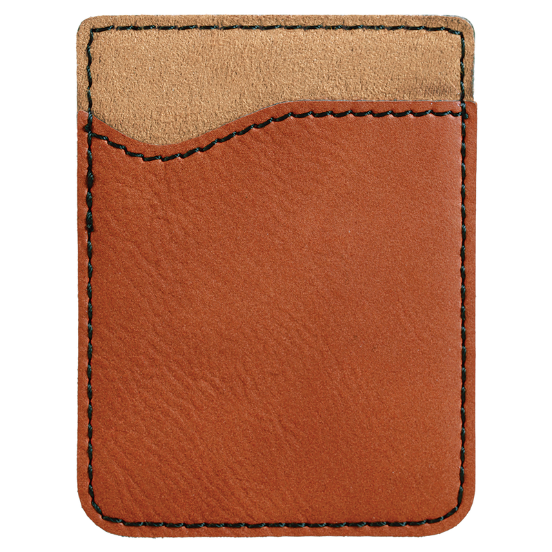 Personalized Leather Phone Wallets - Rawhide - Completeful