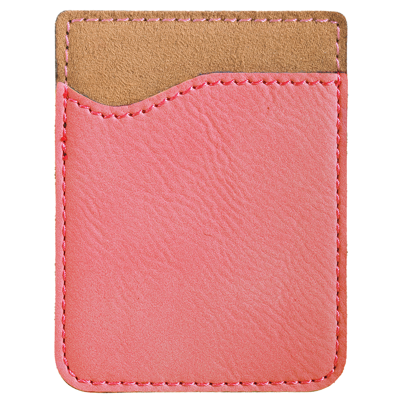 Personalized Leather Phone Wallets - Pink - Completeful