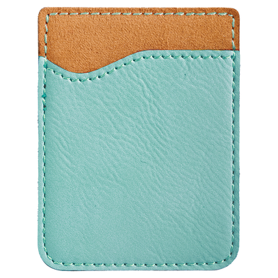 Personalized Leather Phone Wallets - Teal - Completeful