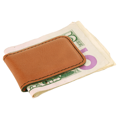 Personalized Leather Money Clip -