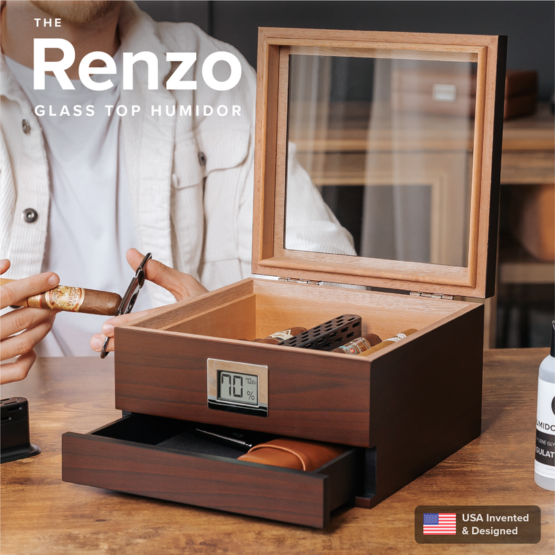 Renzo Glass Top Humidor -