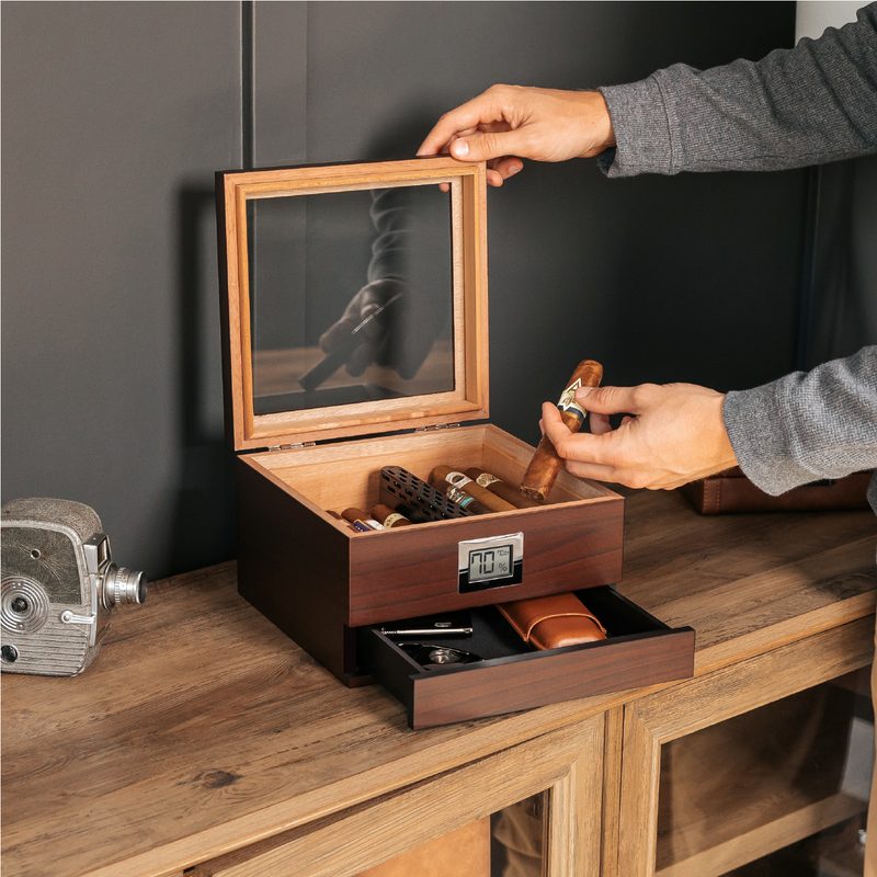 Renzo Glass Top Humidor -