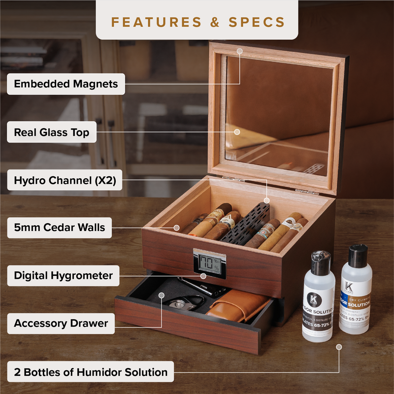 Renzo Glass Top Humidor -