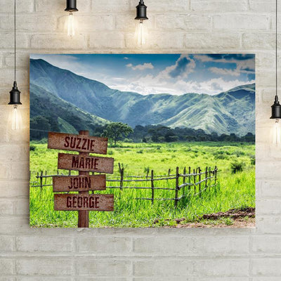 Personalized Grassland Yard Premium Canvas -