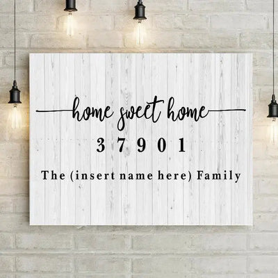 Personalized Home Sweet Home Premium Canvas -