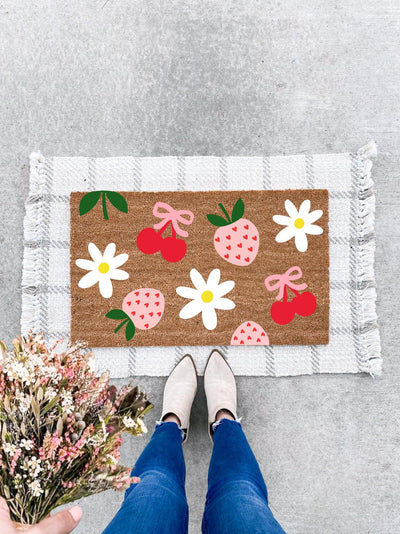 Cherry, Daisy & Berry Pattern -  - The Doormat Company