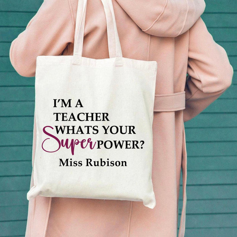 Personalized Teacher Tote Bags -
