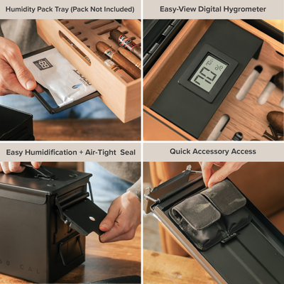 The Smoke Can - Black 50 Cal Humidor -