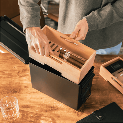 The Smoke Can - Black 50 Cal Humidor -